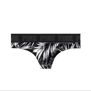 VS PINK Logo Velvet Thong